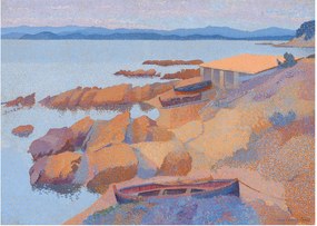 Obraz na szkle - Henri Edmond Cross, Calanque des Antibois, reprodukcje (70x50 cm)