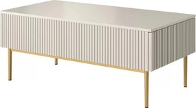 Stolik kawowy Nicole 120 cm - kaszmir / złote nóżki