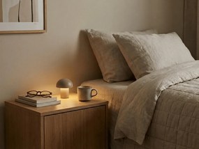 LED lampa stołowa FUNGHI 11,2 cm, brązowa