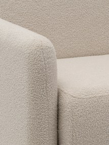 Sofa rozkładana Nido trzyosobowa 140 cm z pojemnikiem - jasny beżowy boucle Quelle 03