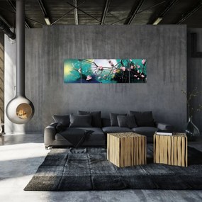Obraz - Drzewo, grafika (170x50 cm)