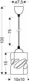 Pojedyncza lampa wisząca do kuchni klosz bursztynowy - Z023-Jetra