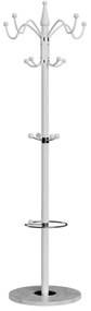 Wieszak stojący TENZY z marmurową podstawą, 37x173 cm, biały Casaria