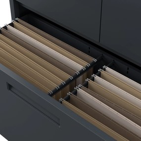 Megan Antracytowy - szuflada na dokumenty 195cm