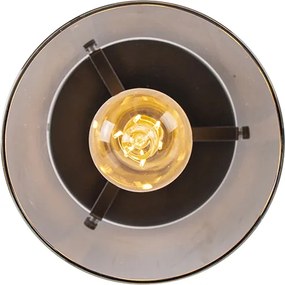 Inteligentna lampa sufitowa czarna z przydymionym szkłem z Wifi ST64 - Dome