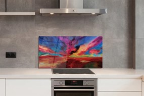 Panel szklany do Kuchni Dynamiczna Kompozycja Barw