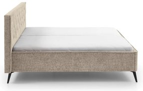 Beżowe tapicerowane łóżko dwuosobowe 180x200 cm Alicante – Meise Möbel