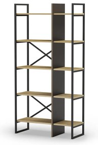 Regał w dekorze dębu 87,5x175 cm Ara – Marckeric
