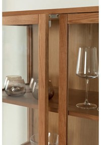 Witryna w dekorze dębu w naturalnym kolorze 90x126x40 cm Ceci – MOME