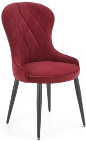 Bordowe stylowe krzesło do salonu K4-G11