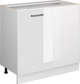 Szafka narożna biały wysoki połysk 86x46x81.6 r-line