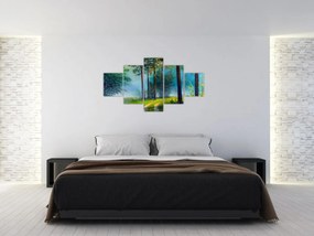 Obraz - Obraz olejny przedstawiający krajobraz (125x70 cm)