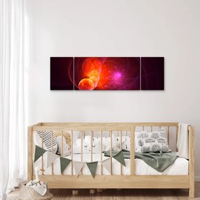Nowoczesny obraz różowej abstrakcji (170x50 cm)