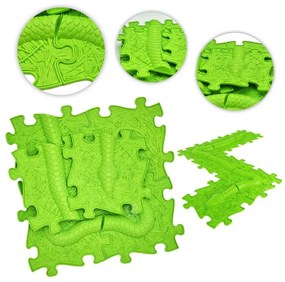 Woopie mata sensoryczna ortopedyczna puzzle wąż zielony 6 el.