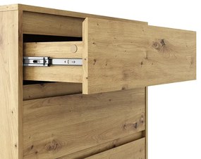 Nowoczesna komoda z szafką i szufladami dąb artisan - Bilgo 3X
