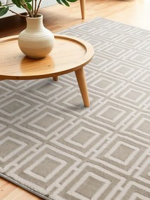 Dywan nowoczesny Perles Romby beżowo-kremowe 160 cm x 235 cm