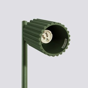Lampa biurkowa KARBON zielona oliwka ryflowana SOLLUX  LIGHTING