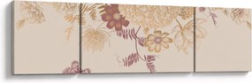 Obraz - Vintage kwiaty i motyle (170x50 cm)
