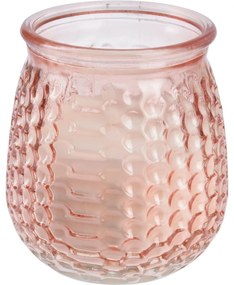 Świeca odstraszająca Citronella, różowa, 160 g, 10x 10 cm