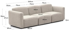 Beżowa sofa 263 cm Neom – Kave Home