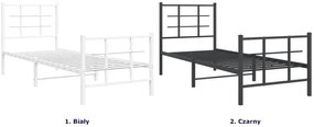 Białe pojedyncze łóżko metalowe 80x200 cm - Alester