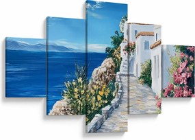 Obraz - Uliczka nad morzem (125x70 cm)
