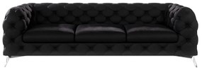 Czarna aksamitna sofa 243 cm Chelsea – Ropez
