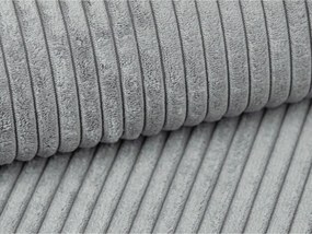 Jasnoszary sztruksowy narożnik (lewostronny/z szezlongiem) Campi – Cosmopolitan Design