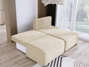 Narożnik TILIA wolnostojący układ L strona Prawa z funkcją spania w tkaninie Tilia 03