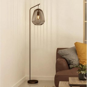 Eglo 901101 - Lampa podłogowa ESPINAL 1xE27/40W/230V brązowa