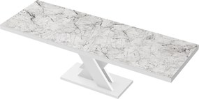 Rozkładany stół z marmurowym blatem w połysku Xenon Lux
