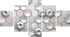 Obraz abstrakcji 3D (125x70 cm)