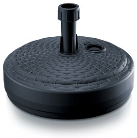 Podstawa parasola okrągła 39 cm antracytowa rattan PROSPERPLAST