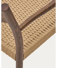 Brązowo-naturalne krzesło z litego drewna dębowego Yalia – Kave Home