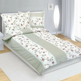 Bellatex Pościel bawełniana Róża, kratka, 140 x200 cm, 70 x 90 cm