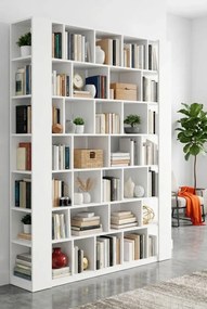 Biała duża biblioteczka regał na książki do salonu E8-E68