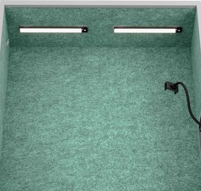 Szafa akustyczna do biura i szkoły Sally MentalBox, 115 x 40 x 185 cm, szary/zielony