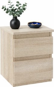 Szafka Nocna Z Dwoma Szufladami Dąb Sonoma N6-T39