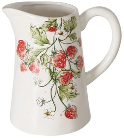 Dzbanek ceramiczny STRAWBERRY, w truskawki, 1250 ml