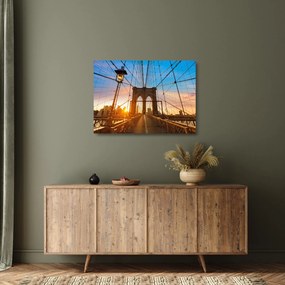 Obraz na szkle - Brooklyn Bridge, Manhattan, New York (70x50 cm)