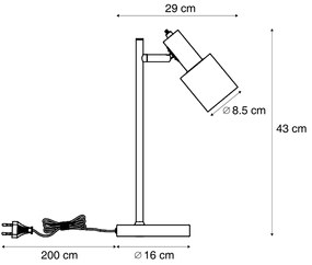 Nowoczesna lampa stołowa niebieska - Stijn Nowoczesny Oswietlenie wewnetrzne