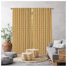 Żółta zasłona 260x140 cm – Cipcici