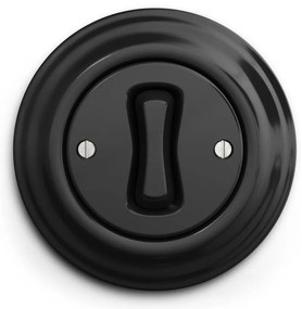 Kliklap - Retro jednobiegunowy włącznik z ramką nr 1, czarny