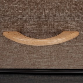 Komoda z szufladami z tkaniny HAZEL TYP 3, brązowy, XL