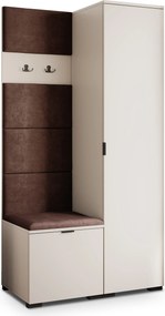 Masseno Garderoba LORI 95/181/51 cm Nowoczesna Szafa do Przedpokoju Kaszmir, MONOLITH 29 (Brązowy)