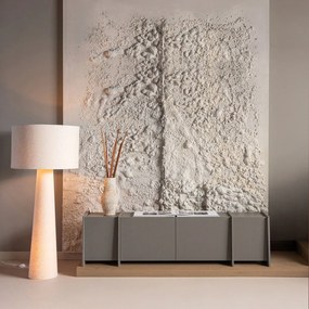 Szara szafka pod TV w dekorze jesionu 200x53x44 cm Brock – WOOOD