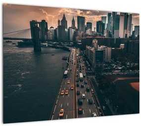 Obraz na szkle Manhattanu (70x50 cm)