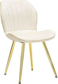 Krzesło Paris Space Cream/Złote Zestaw 2 szt. 46X58X77 cm