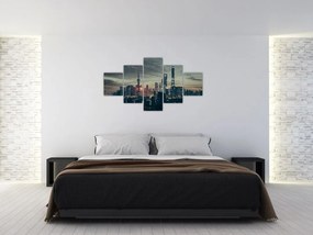 Obraz miasta o zmierzchu (125x70 cm)