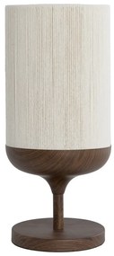 Ciemnobrązowa lampa stołowa z tekstylnym kloszem (wysokość 50 cm) Dania – Light &amp; Living
